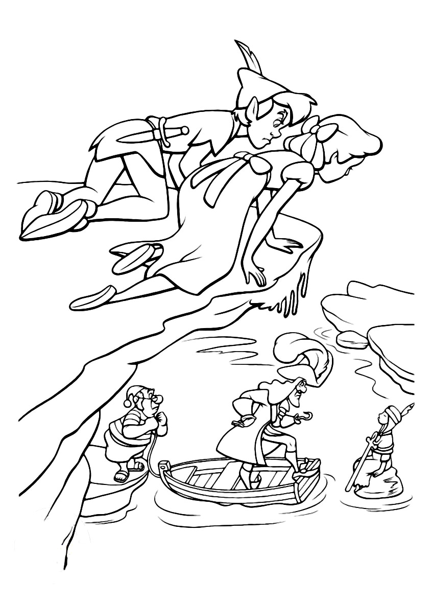 Free peter pan drawing to print and color