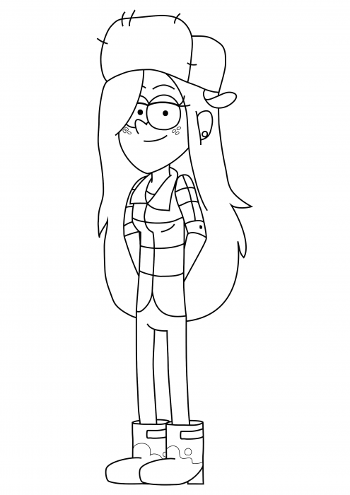 Wendy cordroy coloring pages gravity falls coloring pages