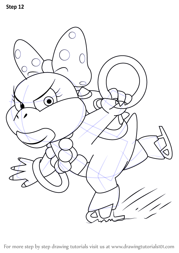 How to draw wendy o koopa from koopalings koopalings step by step