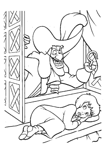 Captain hook wants to catch wendy coloring page free printable coloring pages