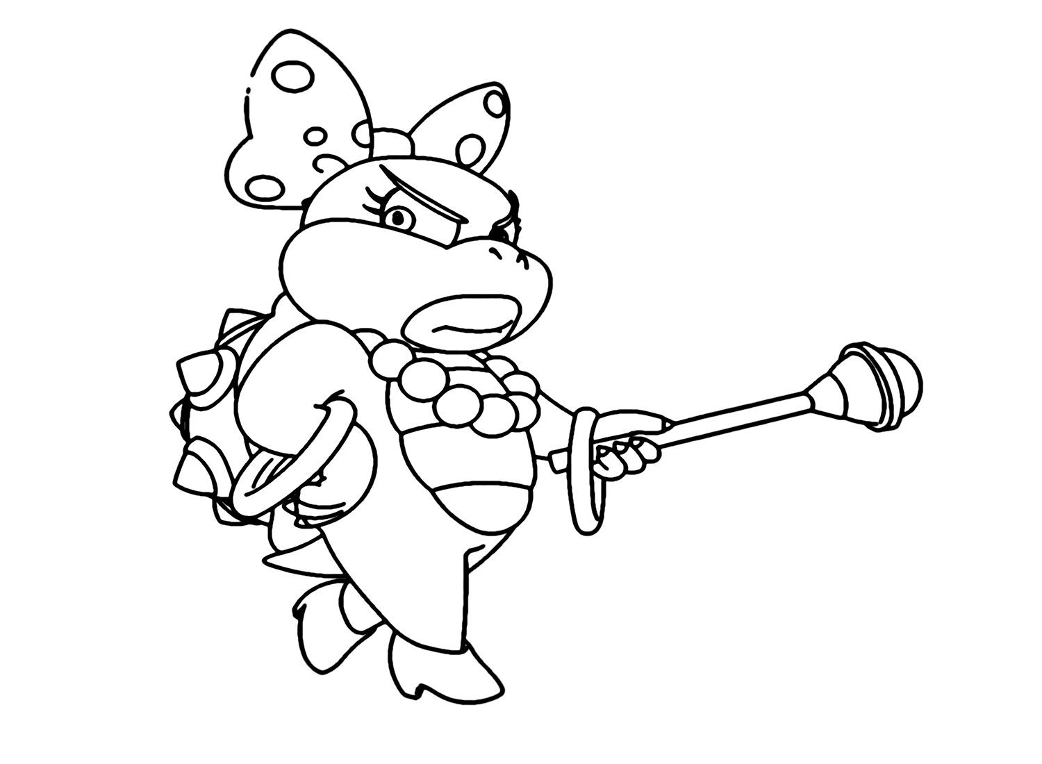 Wendy of koopalings coloring page