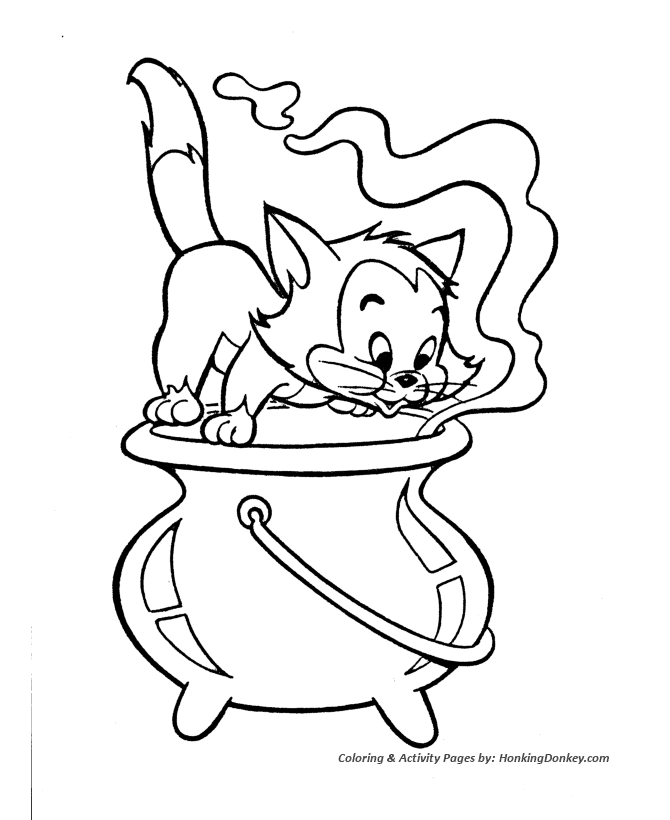 Halloween witch coloring pages