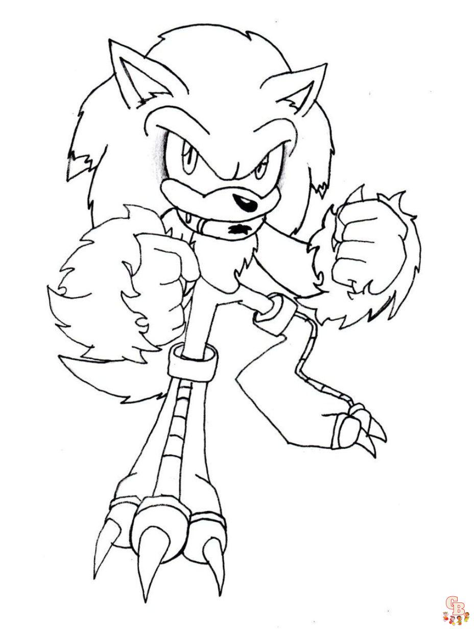 Sonic the hedgehog coloring pages free