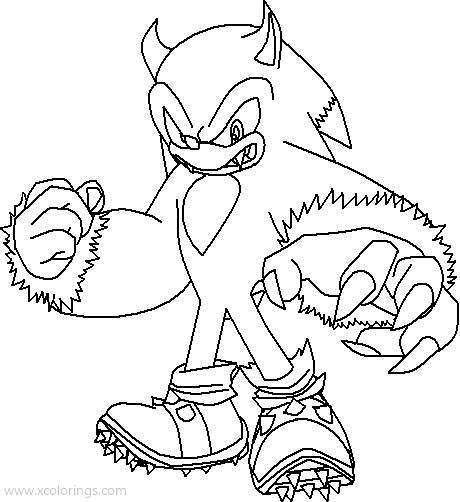 Sonic exe coloring pages sonic unleashed