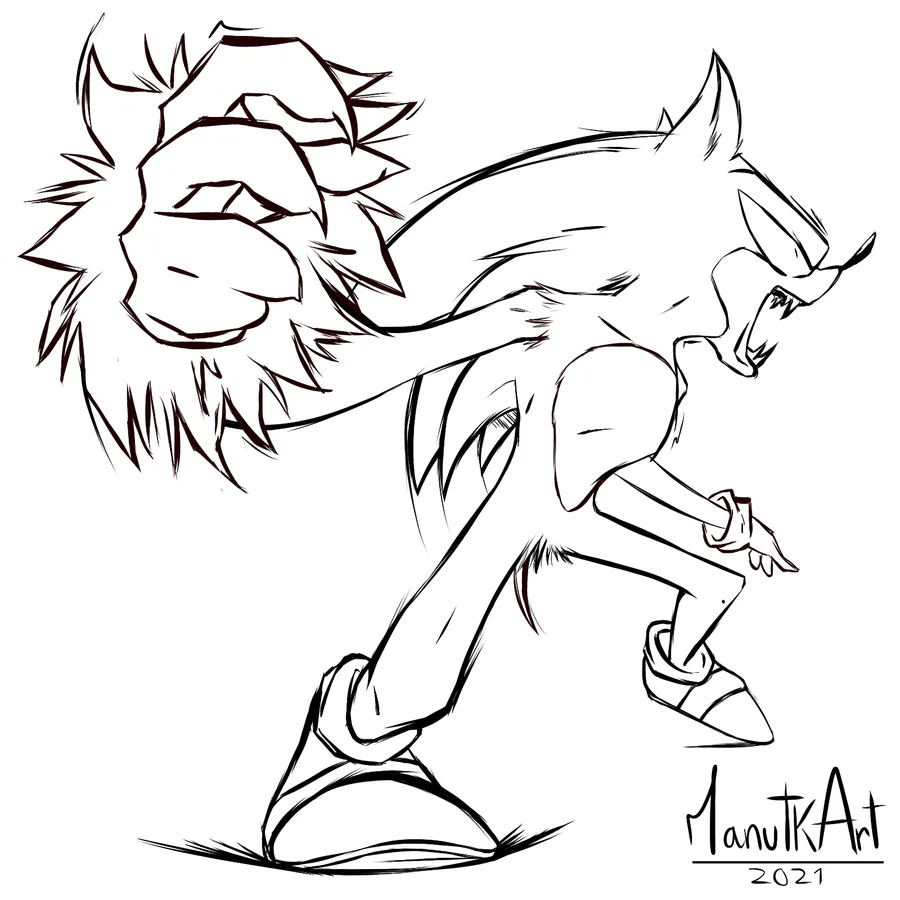 Nostramanus on game jolt its sonic transformig into werehog lineart sonicunleashed tomor