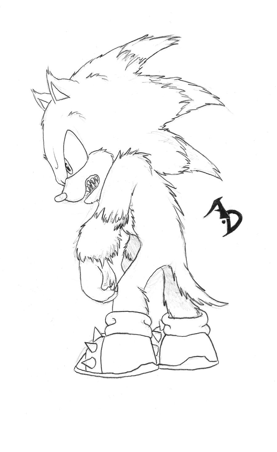 Sonic the werehog coloring pages