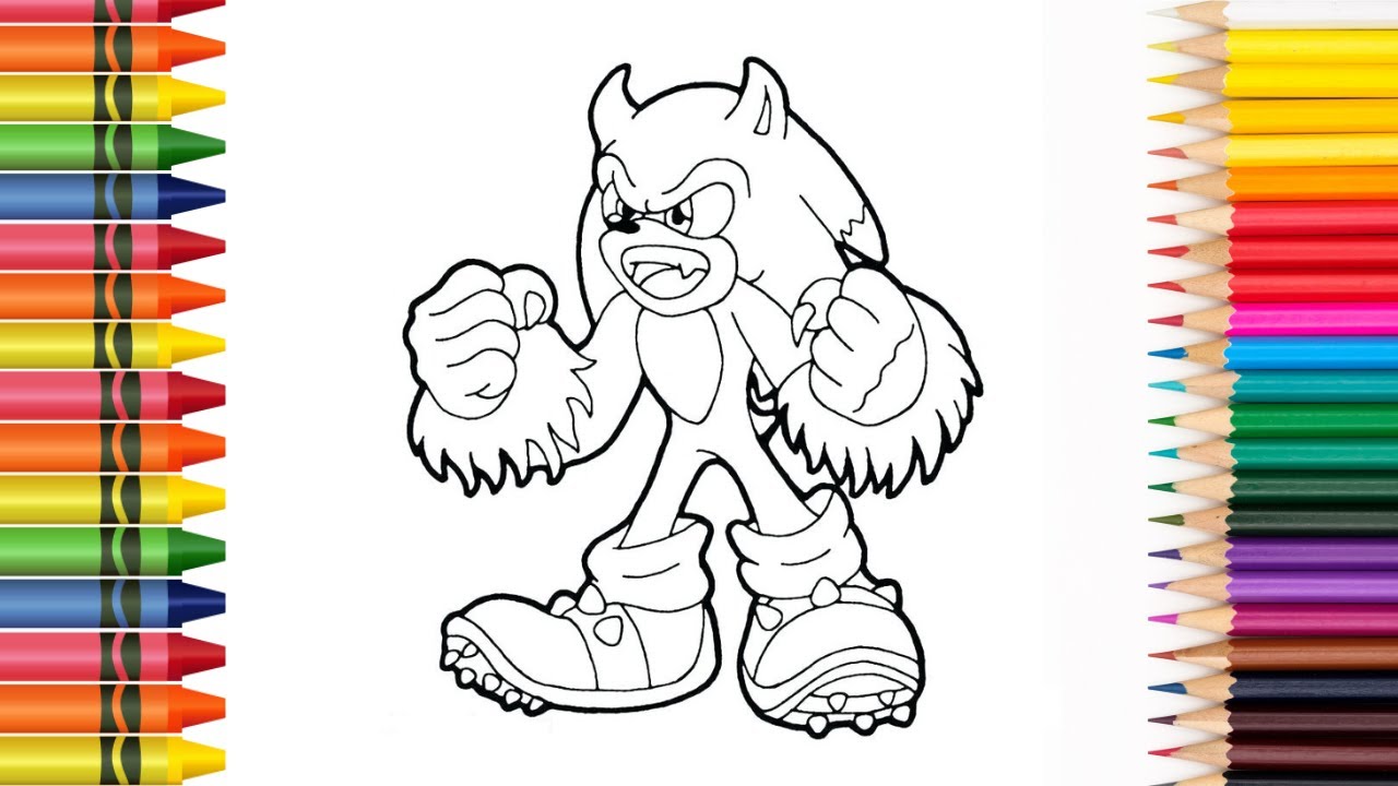 Sonic the werehog coloring pages die u feat damnboy ncs release
