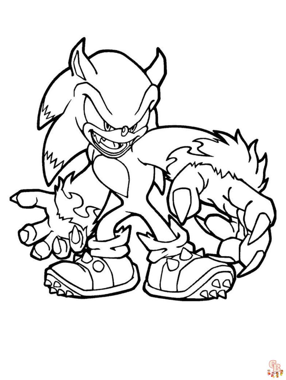 Sonic the hedgehog coloring pages free