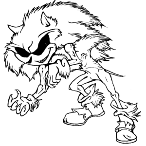 Sonic exe coloring pages printable for free download