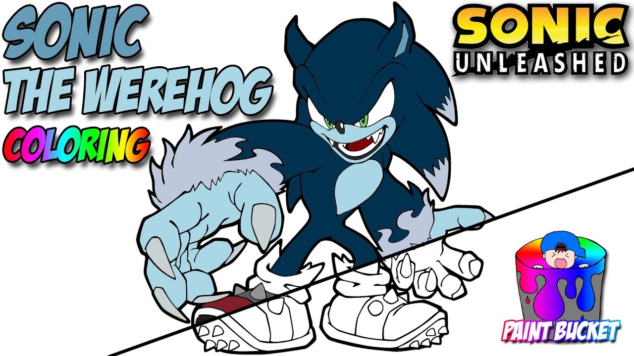 Coloring sonic the werehog transformation coloring page