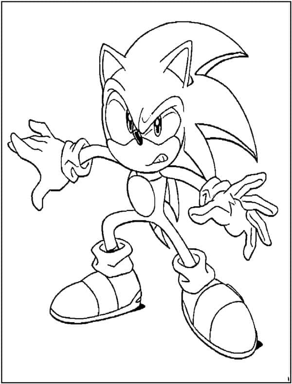 Sonic drawing coloring page