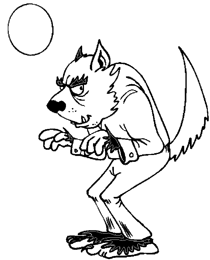 Werewolf coloring pages