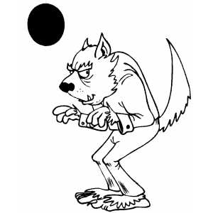 Werewolf coloring page