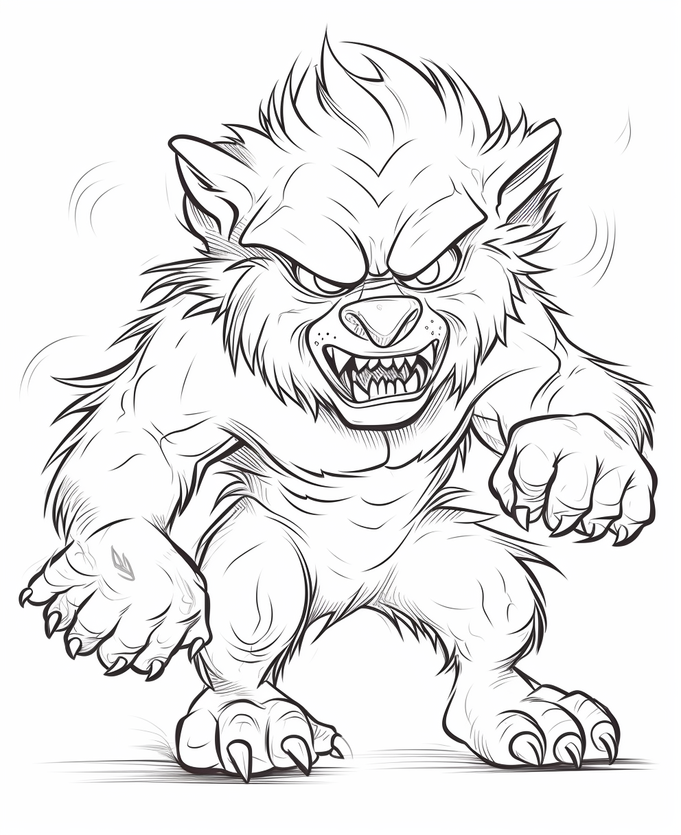 Werewolf coloring books for children years old coloring pages