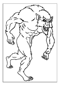 Printable werewolf coloring pages collection