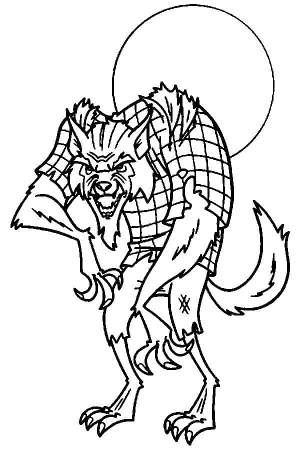 Werewolf coloring pages