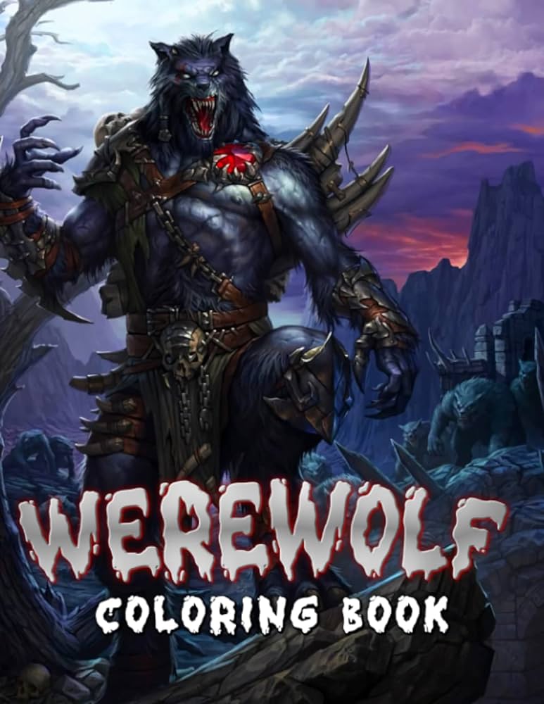 Werewolf coloring book magil animal colouring pages to drawing with illustrations pages for have fun gifts dolan gurveer dolan books