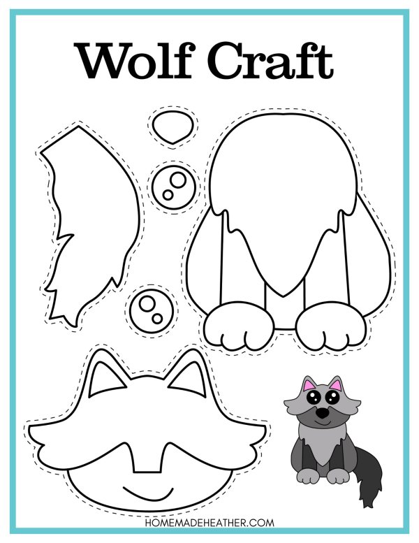 Free wolf activity printables homemade heather