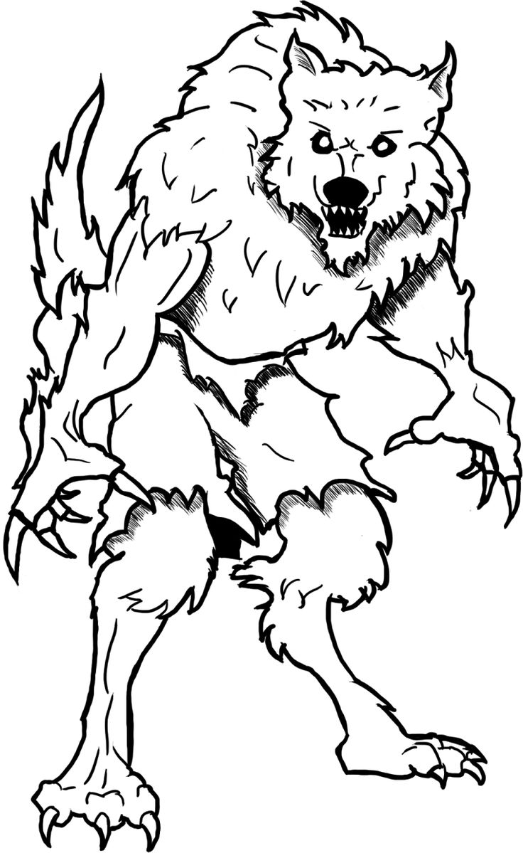 Werewolf coloring pages