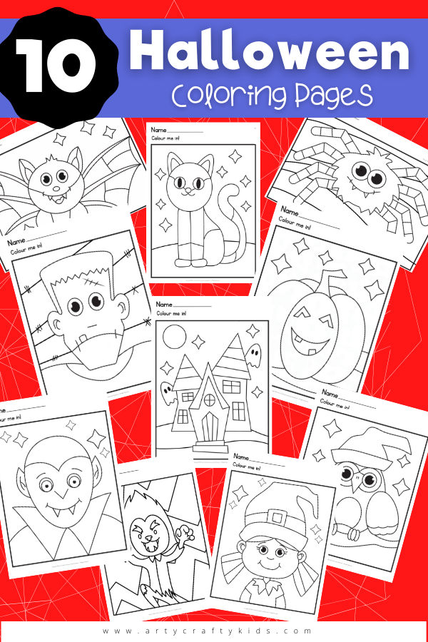 Friendly halloween coloring pages