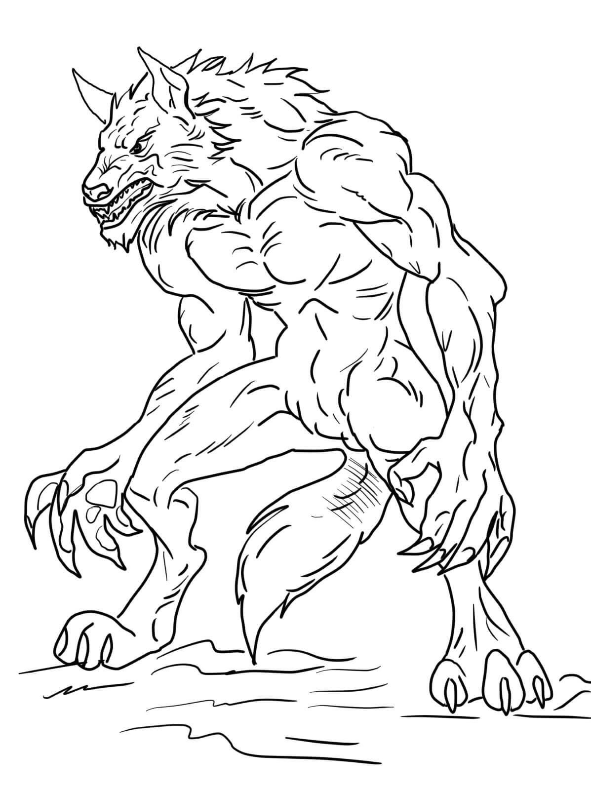 Werewolf coloring pages