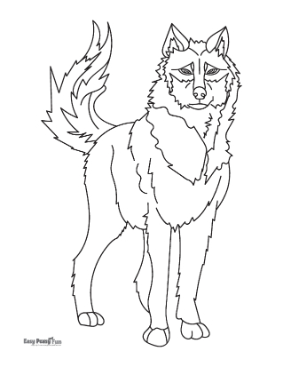 Wolf coloring pages â printable sheets