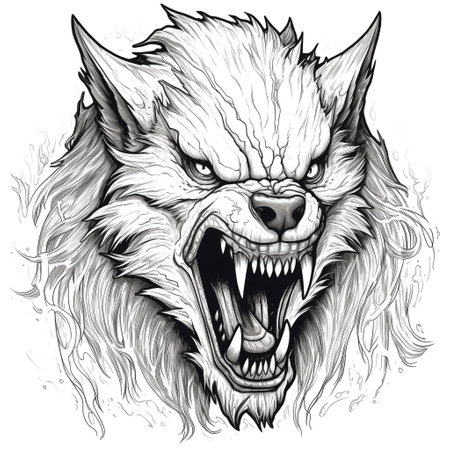 Drawing werewolf stock photos and images