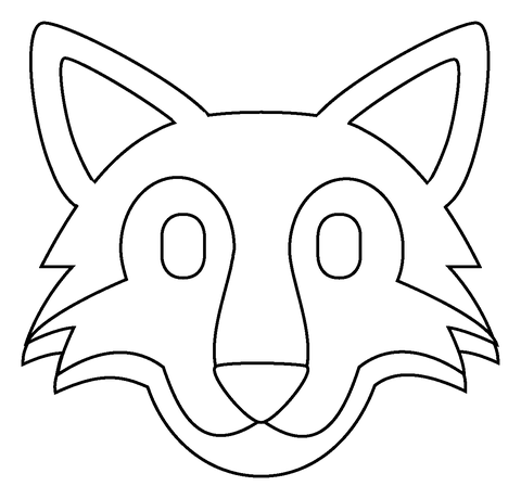 Wolf face emoji coloring page free printable coloring pages