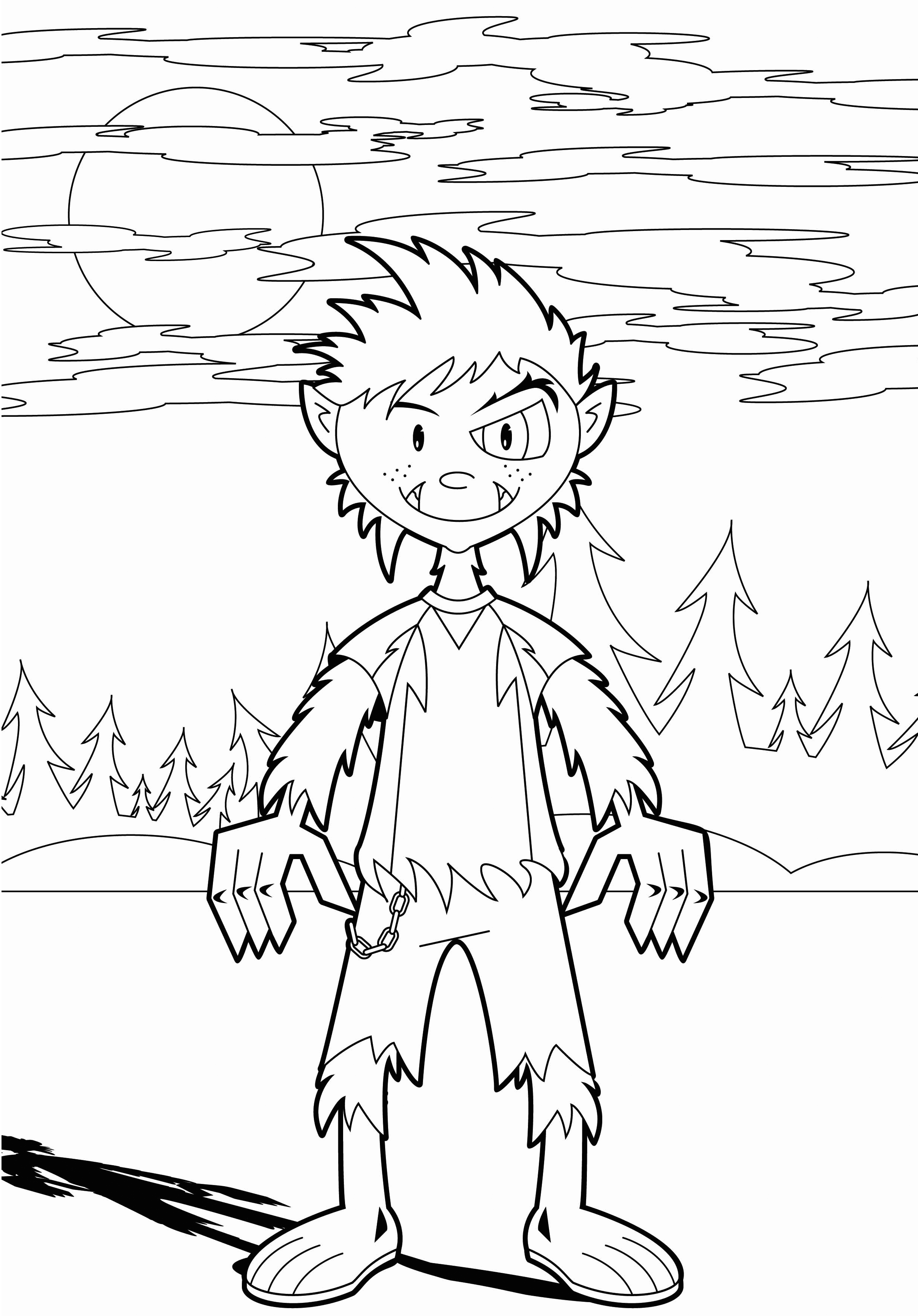 Werewolf coloring pages