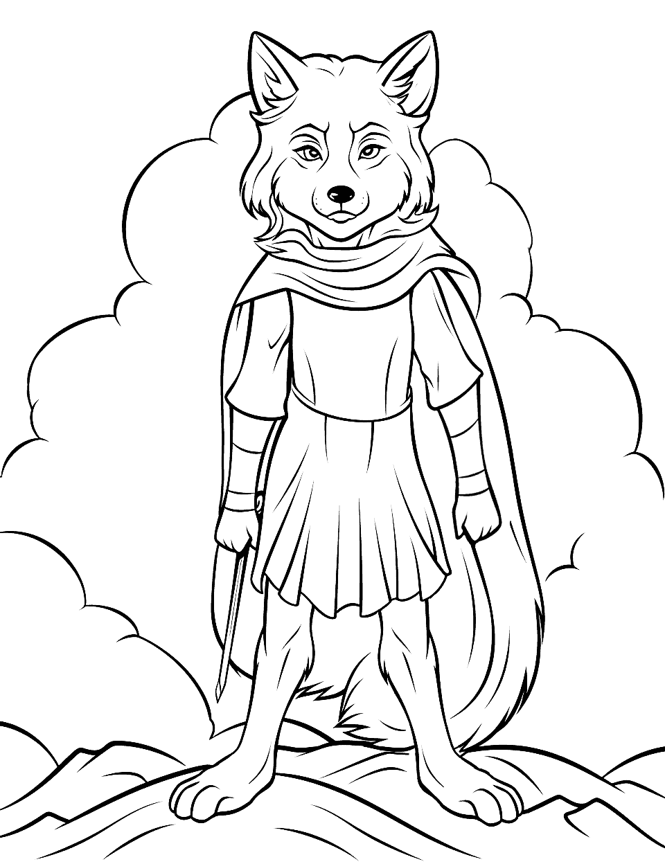 Wolf coloring pages free printable sheets