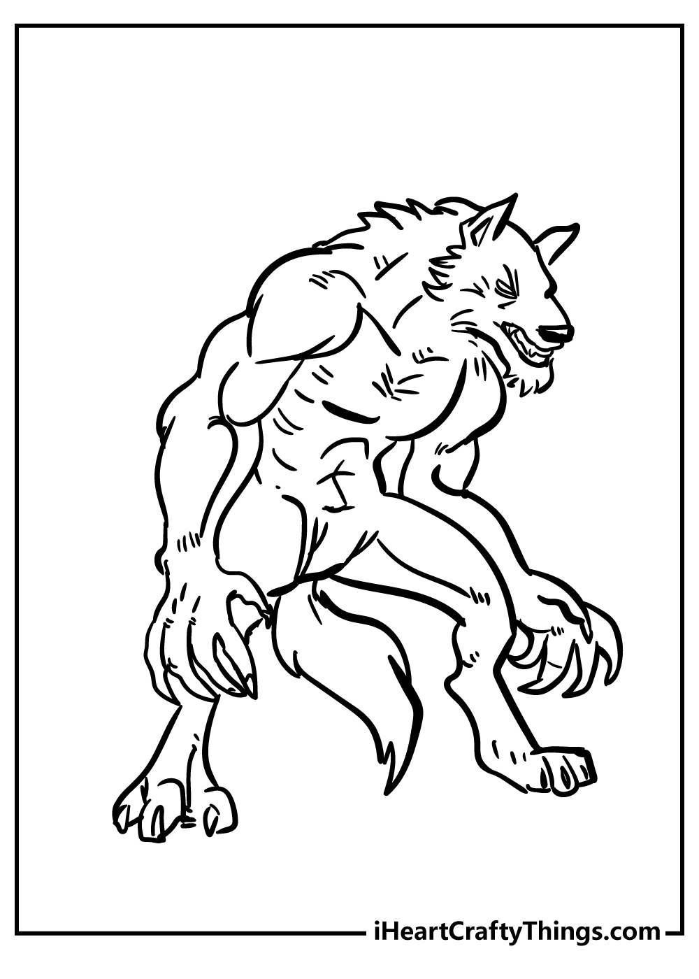 Werewolf coloring pages free printables