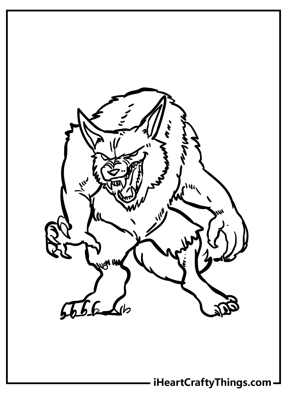 Werewolf coloring pages free printables