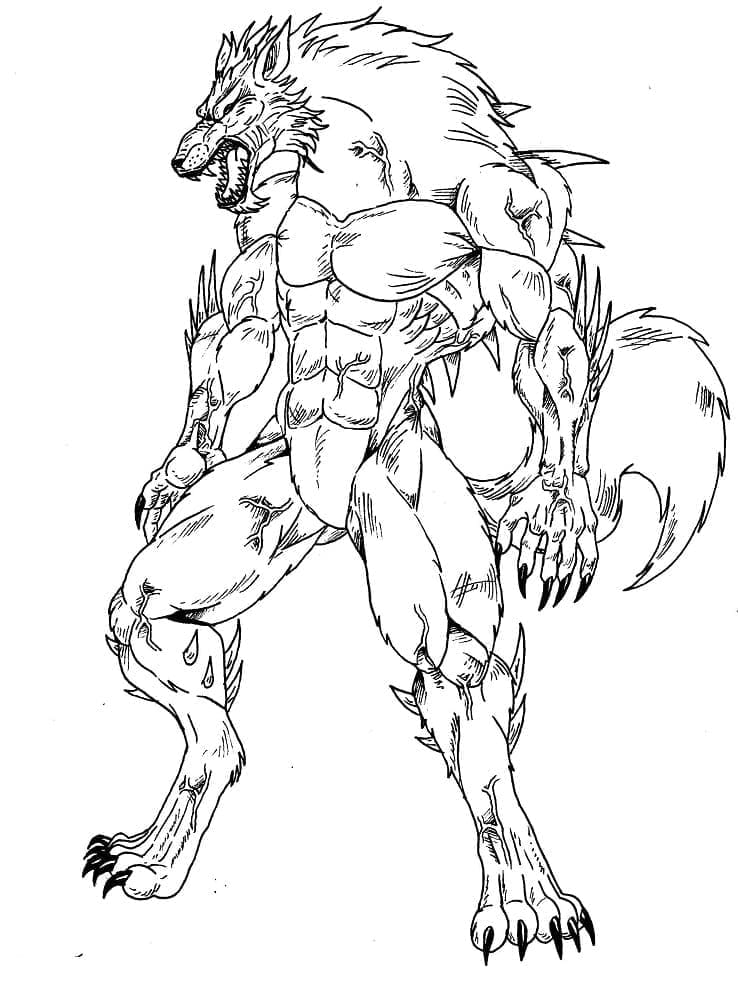 Werewolf coloring pages