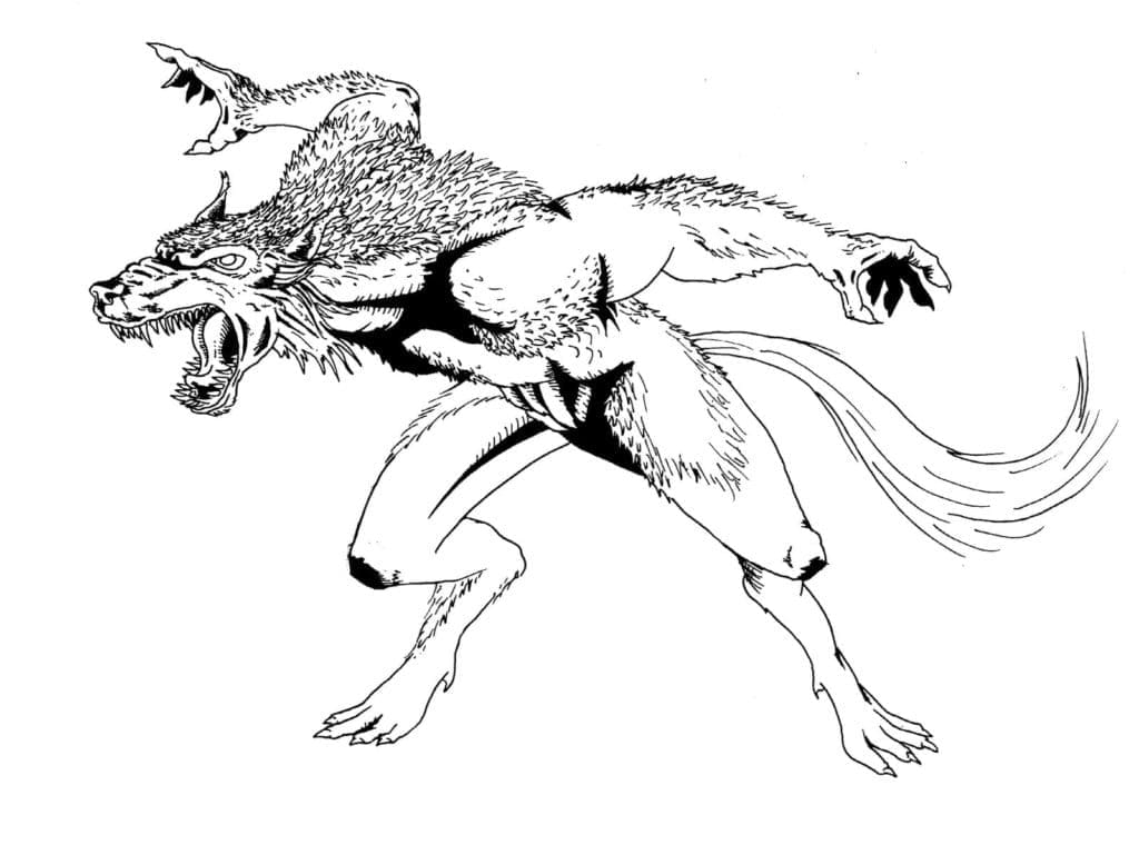 Werewolf coloring pages