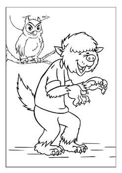 Explore the mysteries of the werewolf with our coloring pages for kids pdf