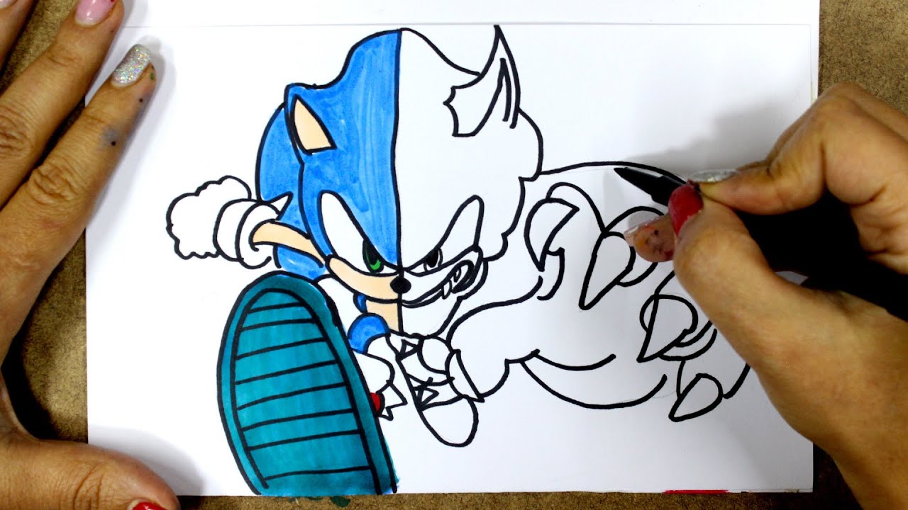 Ðhow to draw sonic the werehog ð ðº coloring and drawing sonic the werehog ð