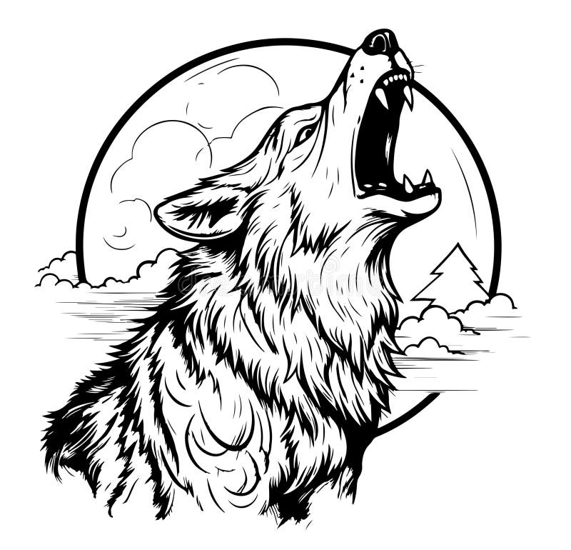 Wolf stencil stock illustrations â wolf stencil stock illustrations vectors clipart