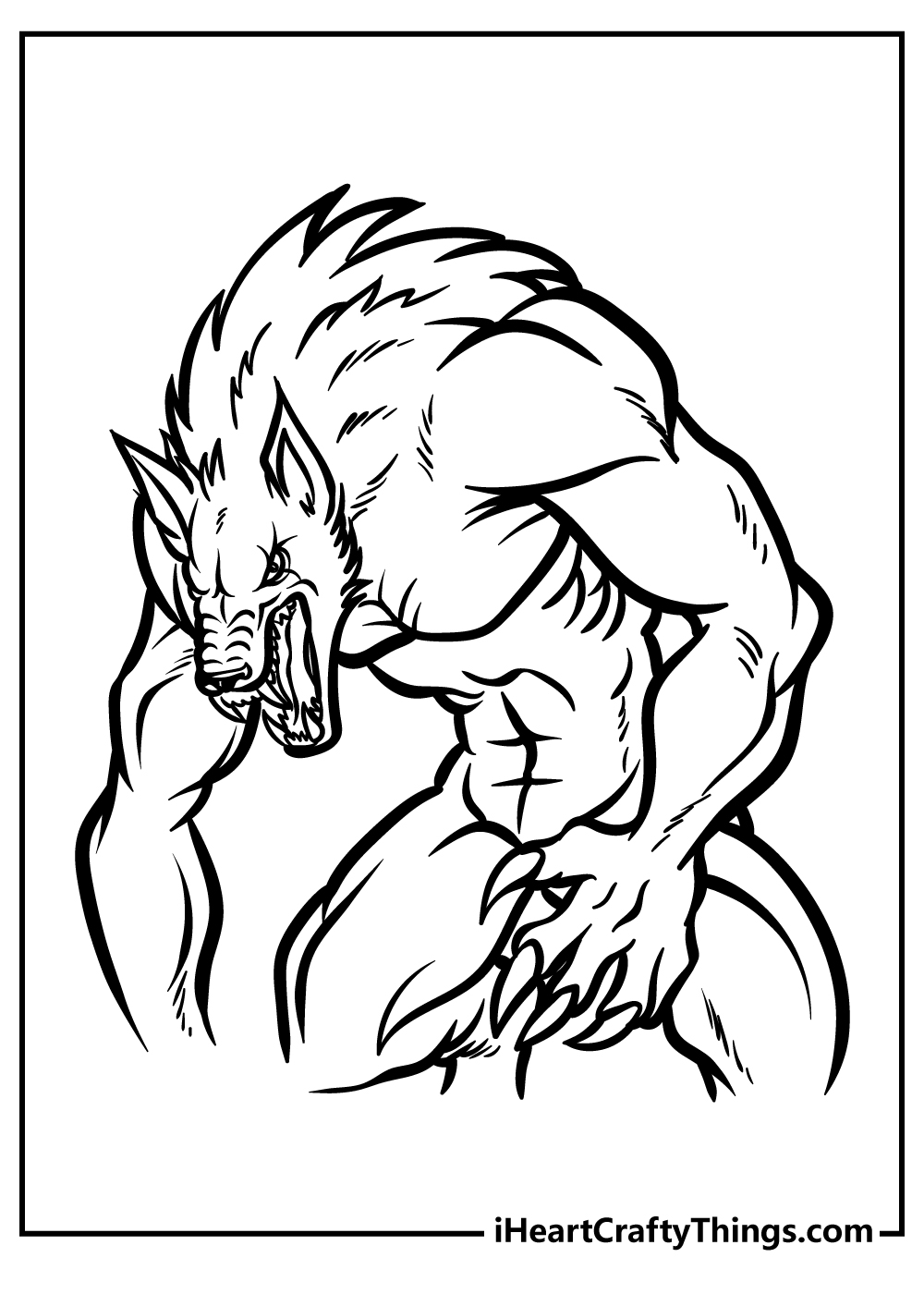 Werewolf coloring pages free printables