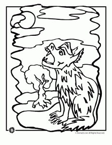 Wolf coloring pages animal jr