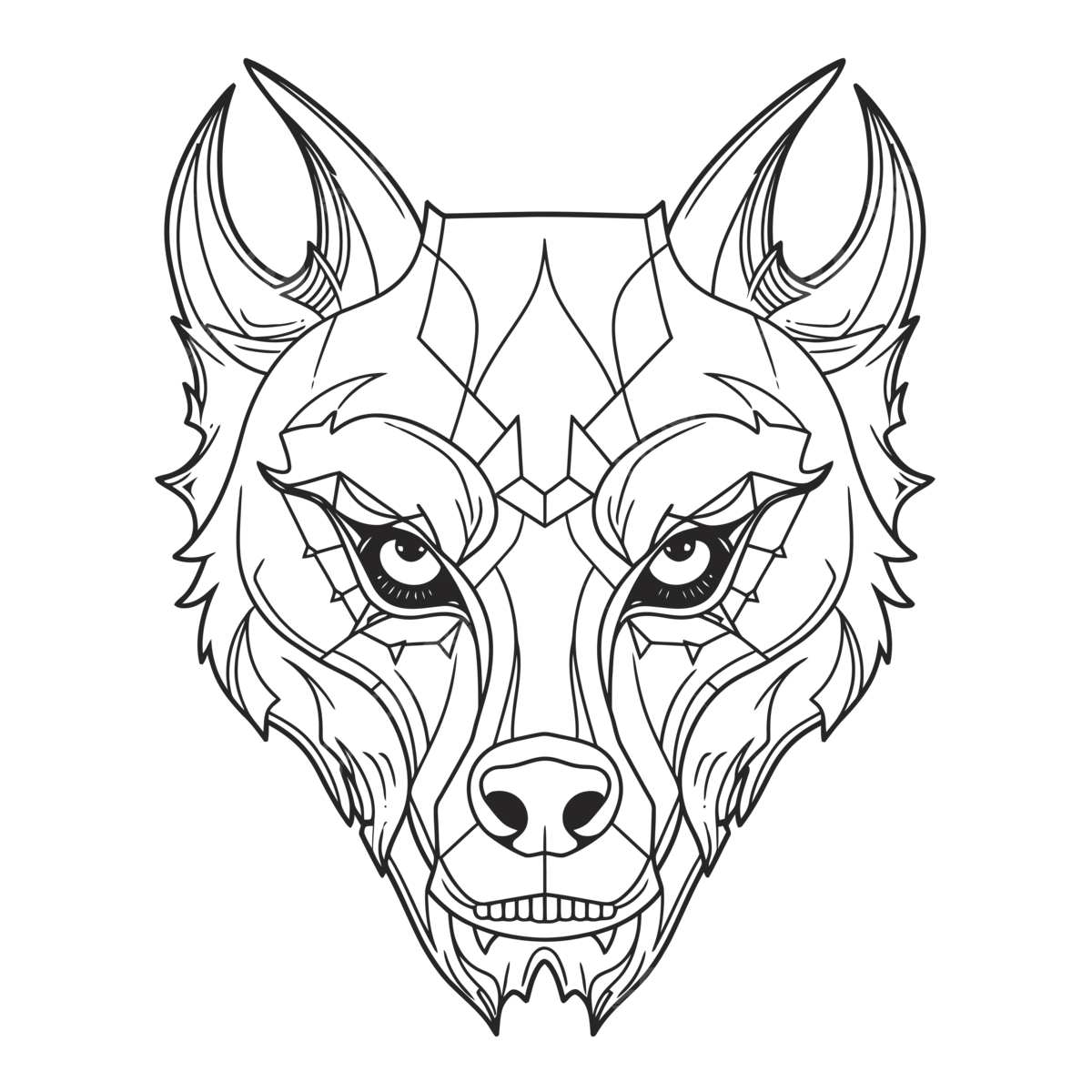 Wolf head outline png transparent images free download vector files