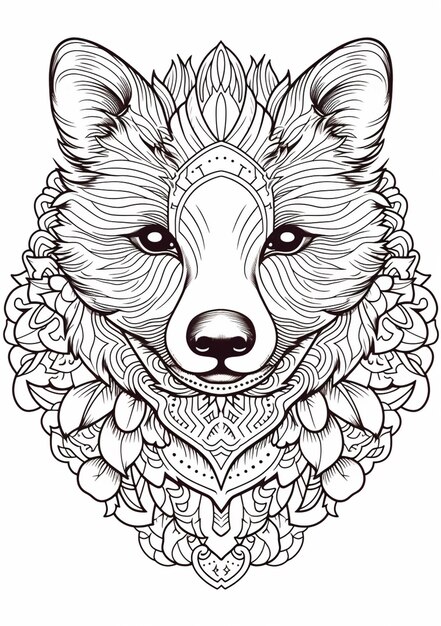 Page wolf zentangle images