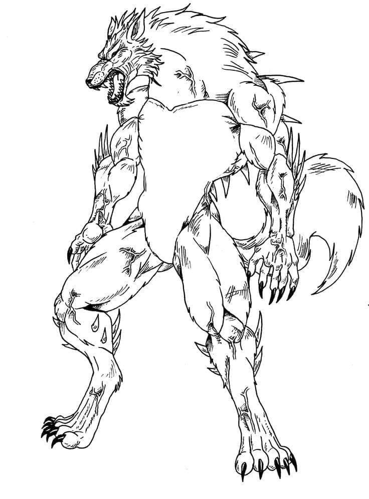 Werewolf coloring pages