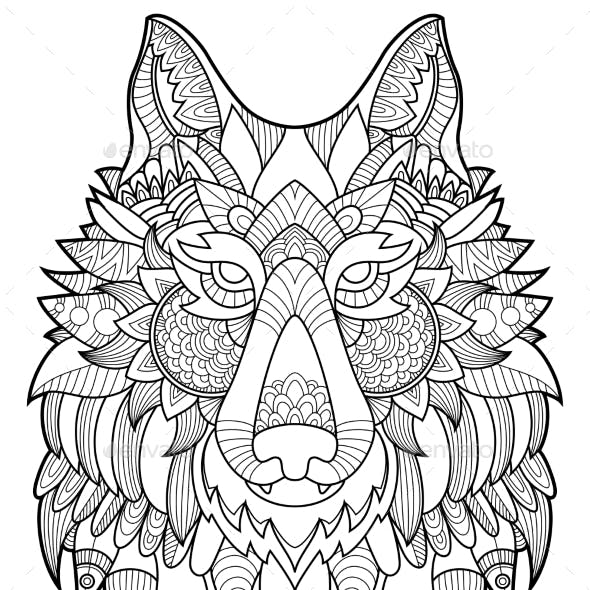 Wolf vector graphics designs templates