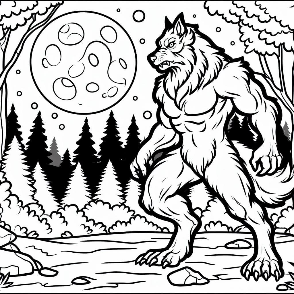 Werewolf coloring pages