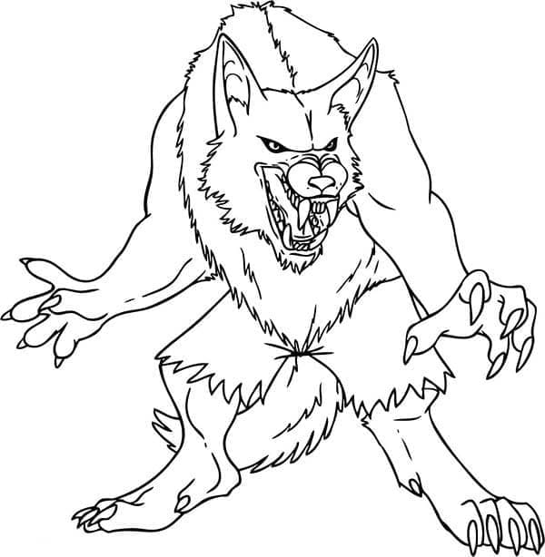 Werewolf coloring pages