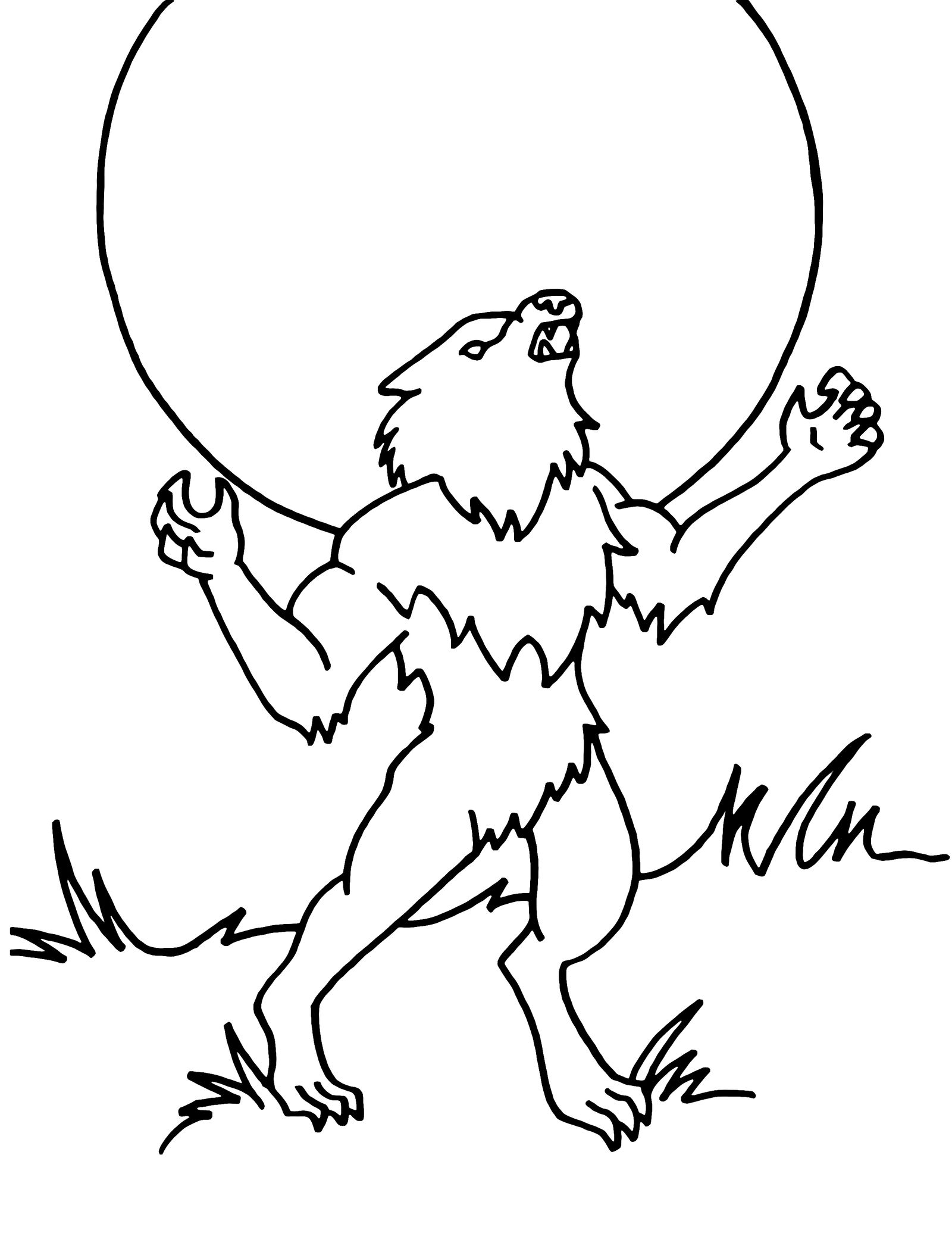 Werewolf coloring page by cetivarose on