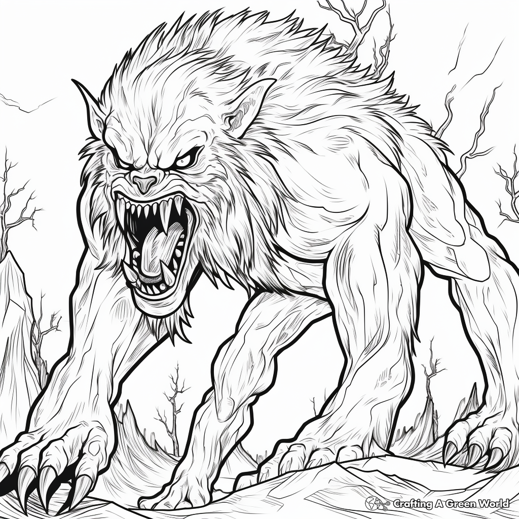 Horror book coloring pages