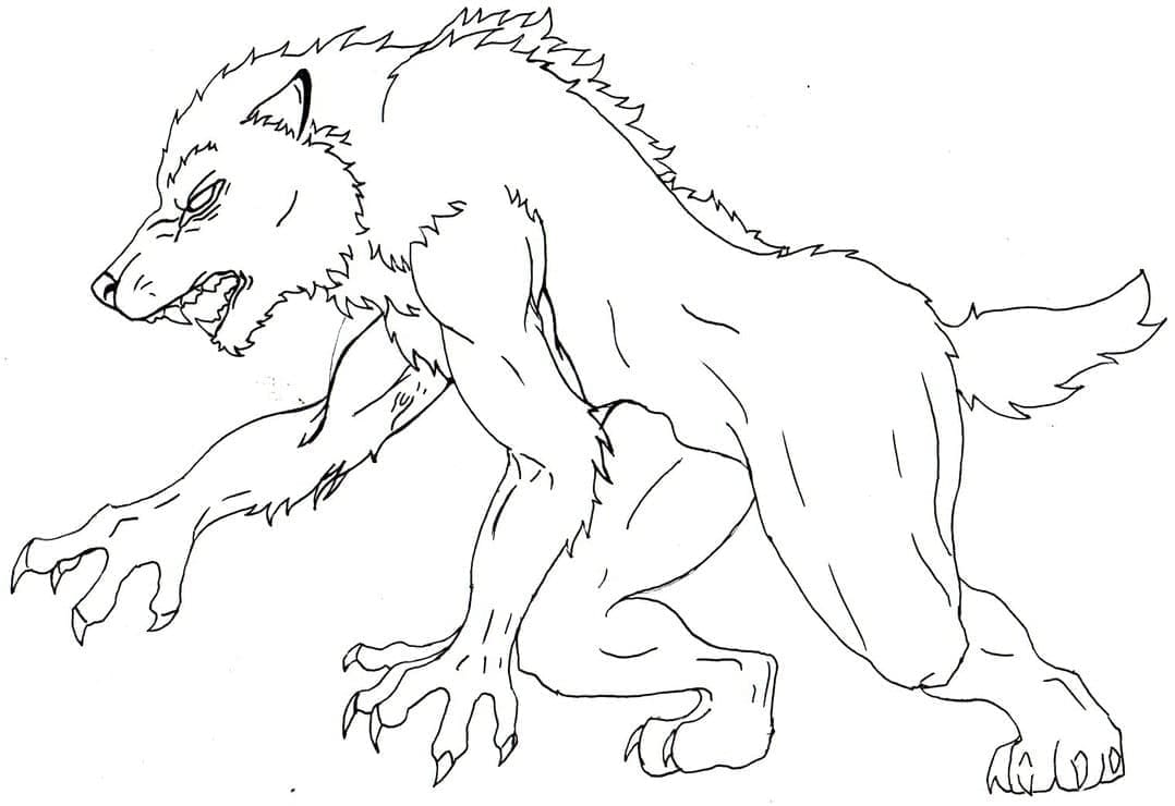 Werewolf coloring pages