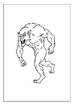 Discover the thrill of coloring with our werewolf coloring pages collection pdf