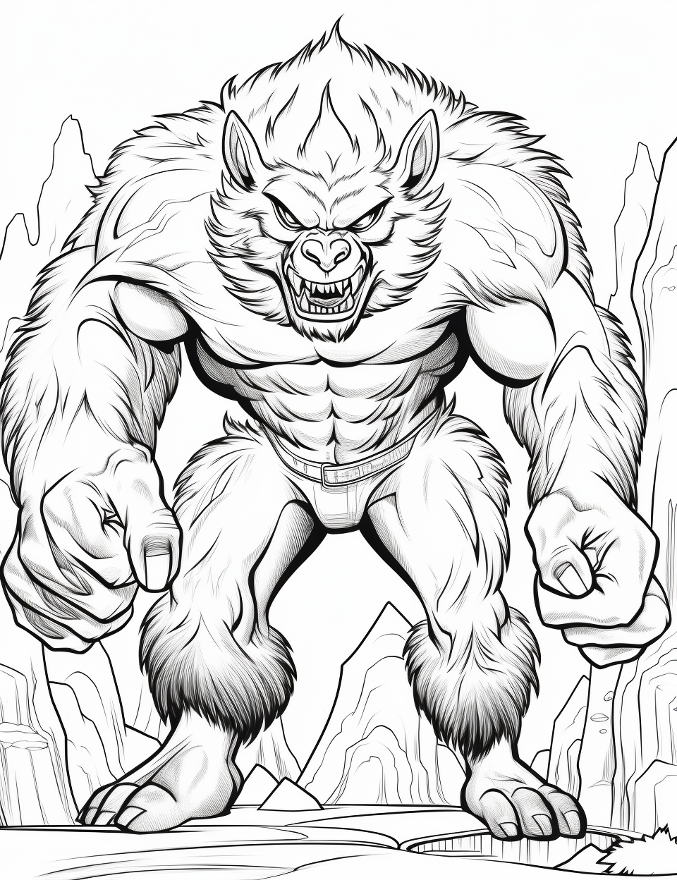 Werewolf coloring books for children years old coloring pages